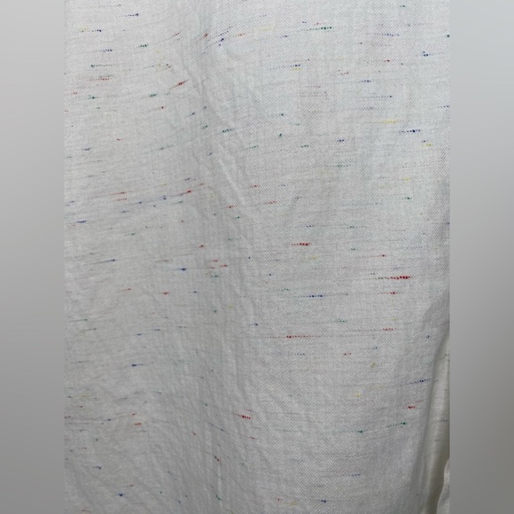 BEN SHERMAN Men's White with colorful threading running through Button-Up shirt - Picture 4 of 10